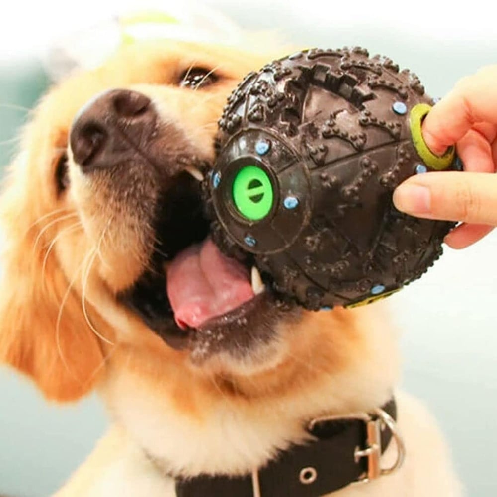Іграшка для собак Pet Fun М'яч-годівниця для собак 7 см - чорний