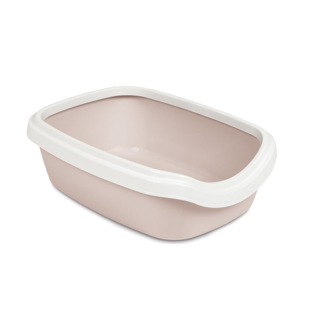 Туалет для котів Priroda Comfort M 41х30х13,5 см - пудровий