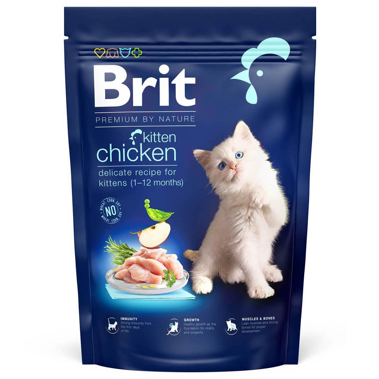 Сухой корм для котят Brit Premium by Nature Cat Kitten 800 г - курица