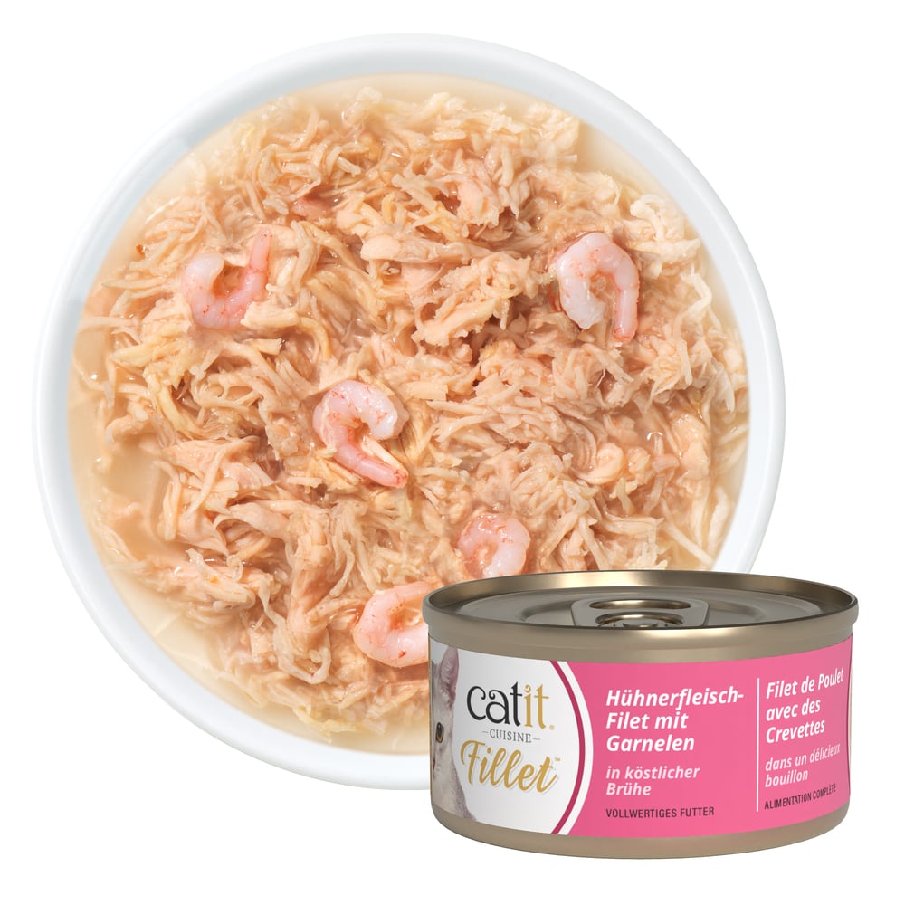 Вологий корм для котів Catit Cuisine Fillet 75 г - курка та креветки Вологий корм для котів Catit Cuisine Fillet 75 г - курка та креветки
