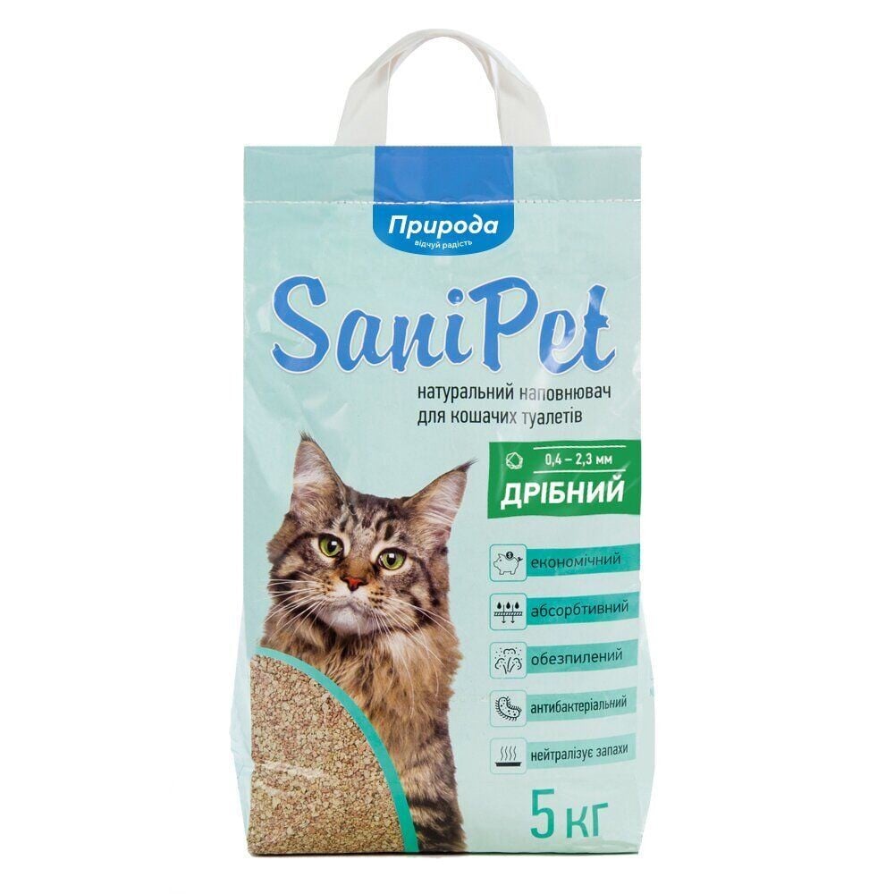 Бентонітовий наповнювач для котячого туалету Sani Pet 5 кг / 5,5 л Бентонітовий наповнювач для котячого туалету Sani Pet 5 кг / 5,5 л