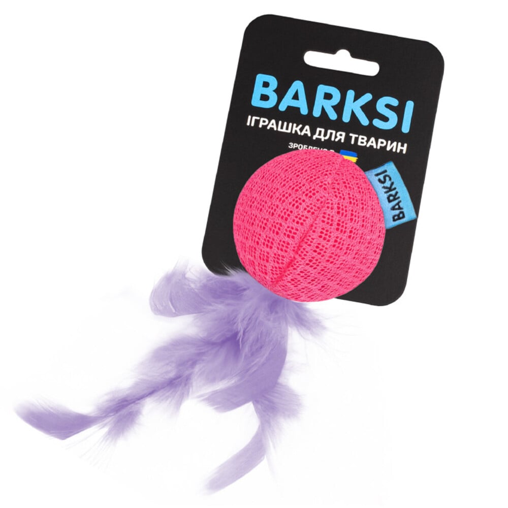 Игрушка для кошек Barksi Мяч с колокольчиком 5 см - розовый Игрушка для кошек Barksi Мяч с колокольчиком 5 см - розовый