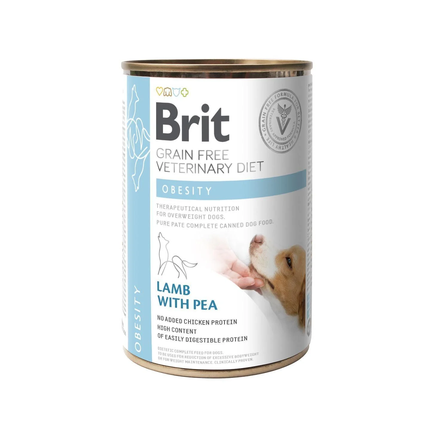 Вологий корм для собак Brit GF Veterinary Diet Obesity 400 г - ягня та горох