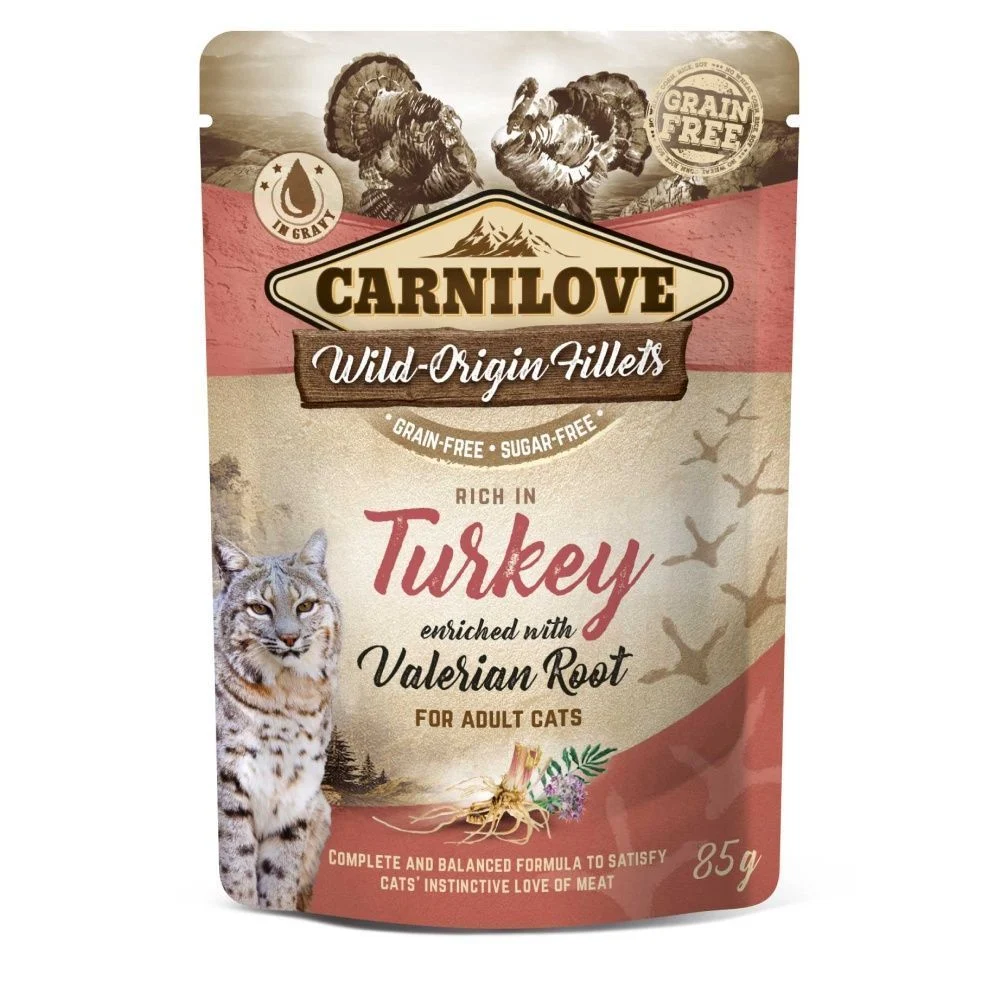 Carnilove Rich in Turkey with Valerian влажный корм для кошек 85 г - индейка и валериана