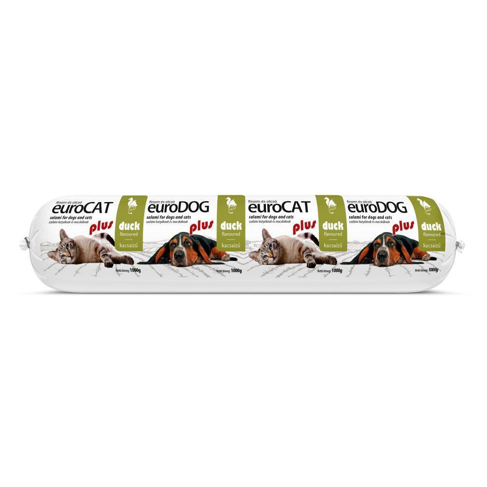 Вологий корм для собак EuroDog Adult 1 кг - салямі та качка