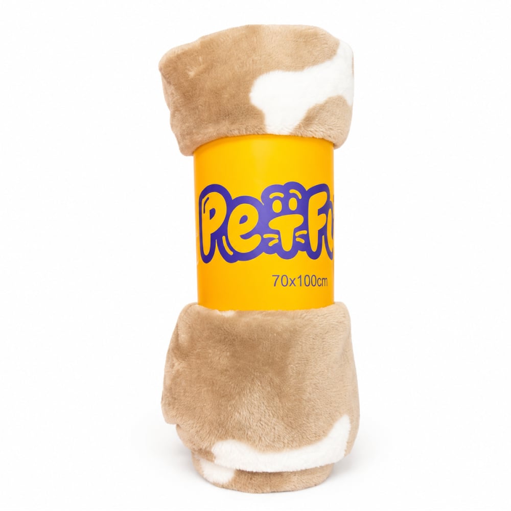 Плед для собак Pet Fun Кістка 70х100 см - бежевий Плед для собак Pet Fun Кістка 70х100 см - бежевий