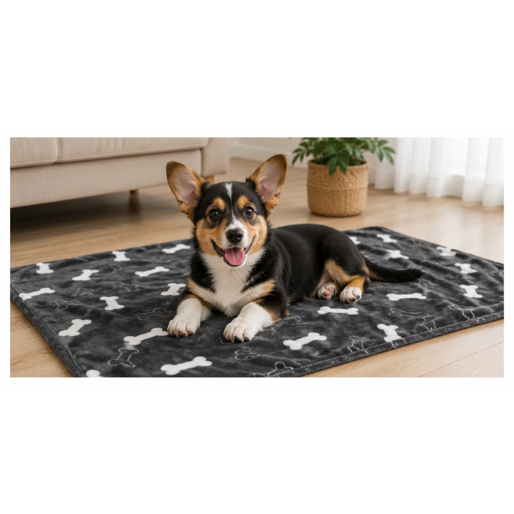 Плед для собак Pet Fun Кістка 70х100 см - сірий Плед для собак Pet Fun Кістка 70х100 см - сірий