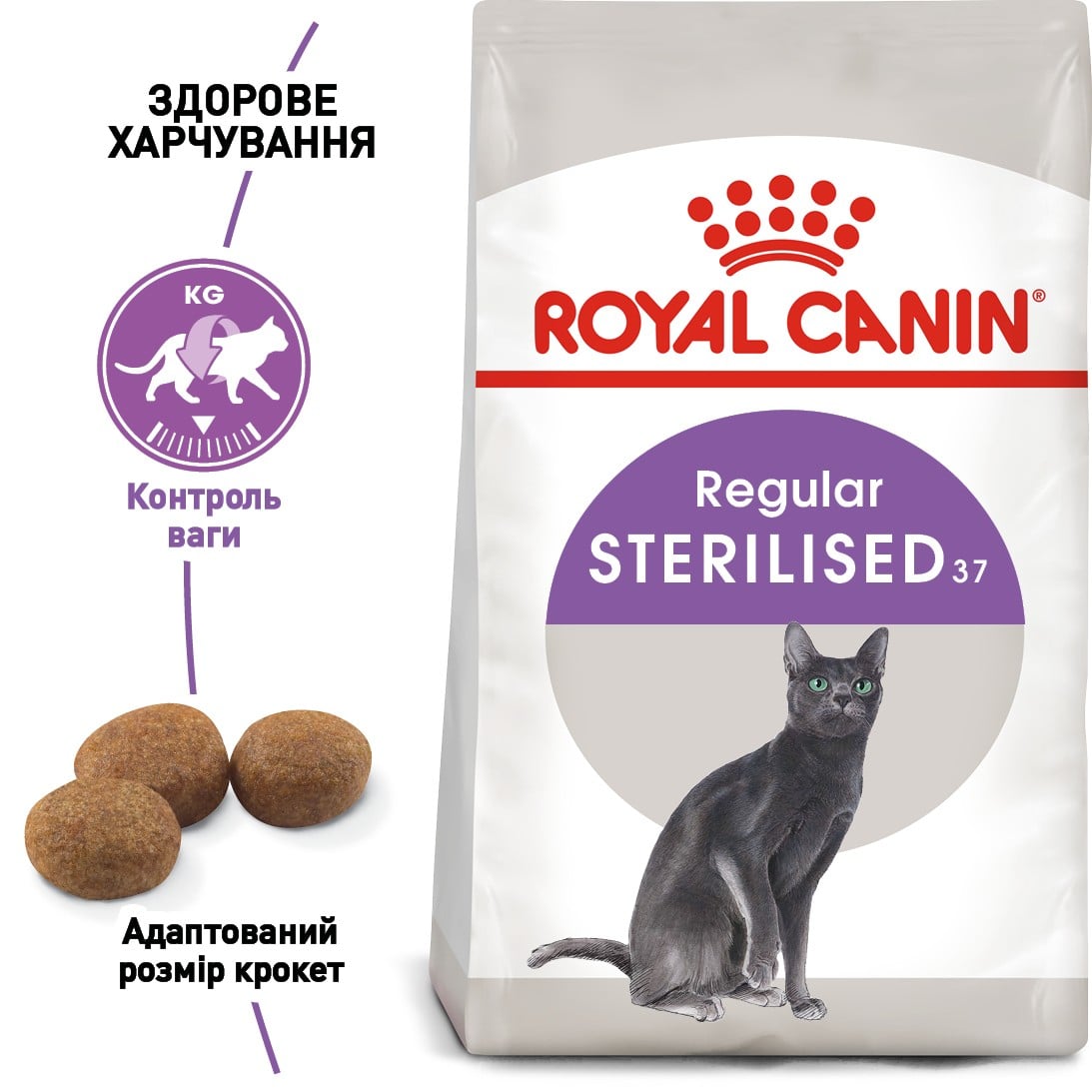 Сухий корм для котів Royal Canin Sterilised 37 4 кг + Іграшка-диспенсер для ласощів Сухий корм для котів Royal Canin Sterilised 37 4 кг + Іграшка-диспенсер для ласощів