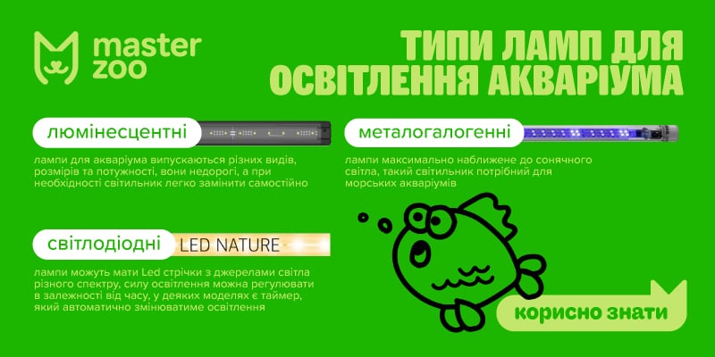 інфографіка освітлення для акваріума |  MasterZoo